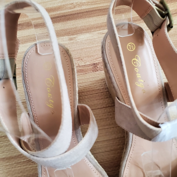 NWOB Coutgo Espadrille Wedge Platform Sandals - Picture 6 of 11